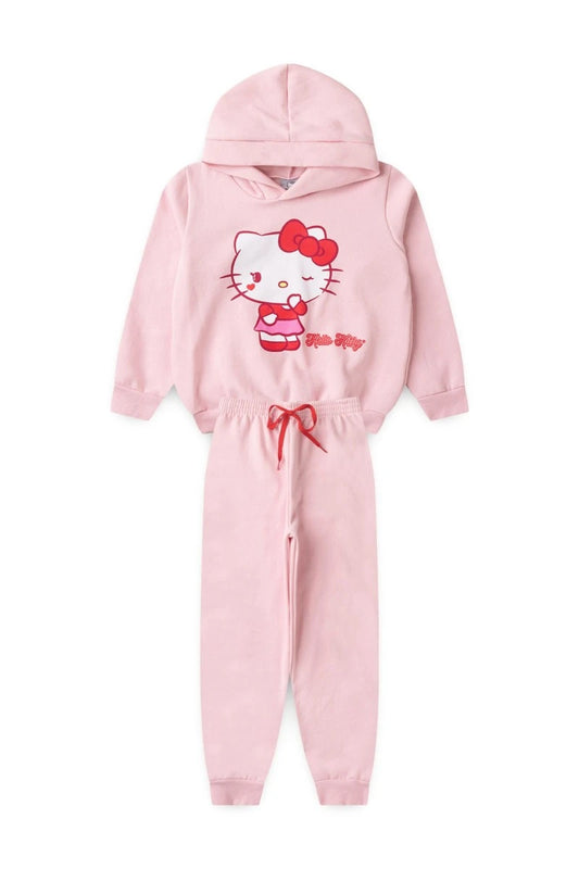 Conjunto Feminino Infantil Coração - Hello Kitty - Tamanho do 1 ao 12