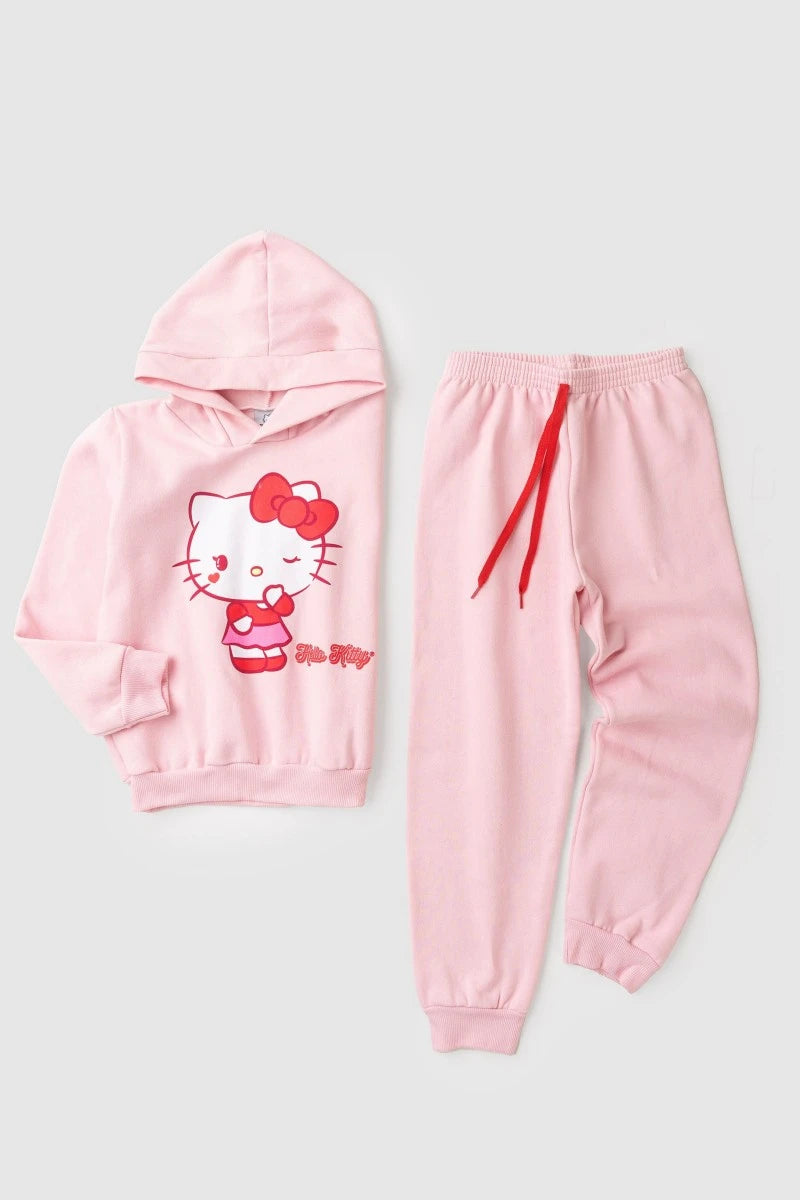 Conjunto Feminino Infantil Coração - Hello Kitty - Tamanho do 1 ao 12