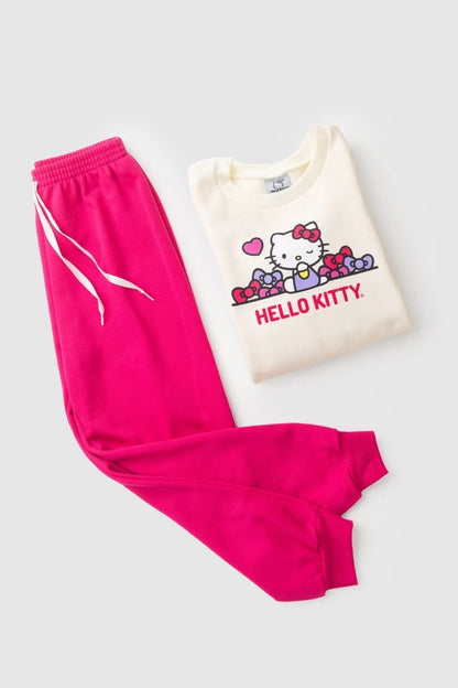 Conjunto Feminino Infantil Piscadinha - Hello Kitty - Tamanho do 1 ao 12