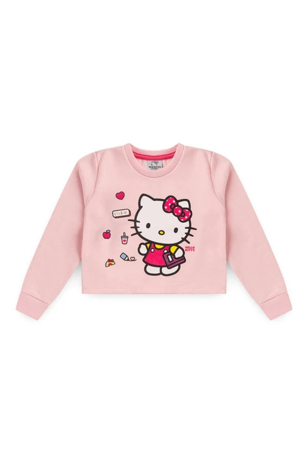 Conjunto Feminino Infantil Reluzente - Hello Kitty - Tamanho 3