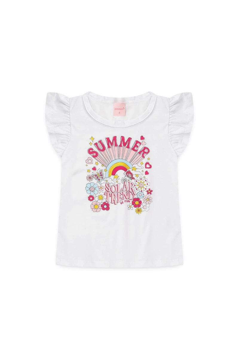Conjunto Infantil Feminino Summer Solar - Tamanho 10
