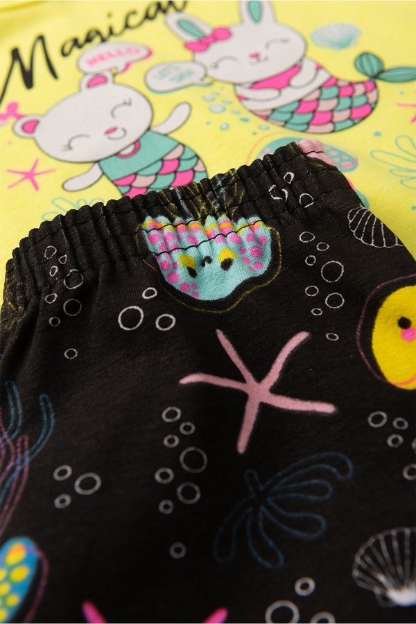 Conjunto 2 peças Menina Dia a Dia Camiseta Regata + Bermuda cotton - do 1 ao 3