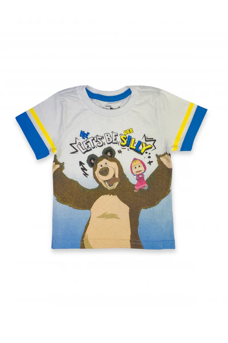 Conjunto Masculino Infantil Masha e o Urso - Tamanho do 1 ao 3