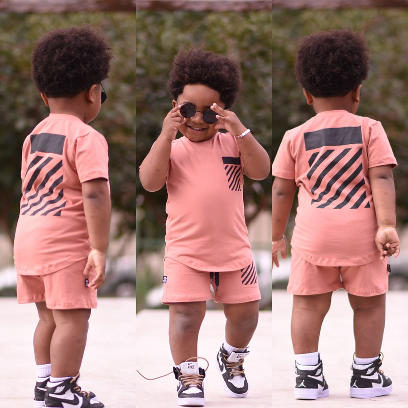 Conjunto 2 pe as Camiseta e Bermuda em Malha Peruana Tamanho 4 gran