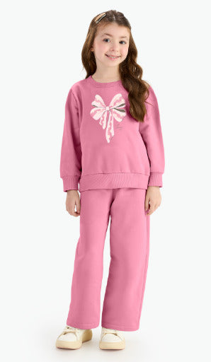 Conjunto Infantil Feminino blusão e calça - Meia Estação - Tamanhos do 10 ao 16