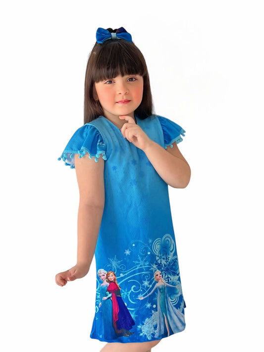 Vestido Frozen uma aventura congelante! - Tamanho do 2 ao 10