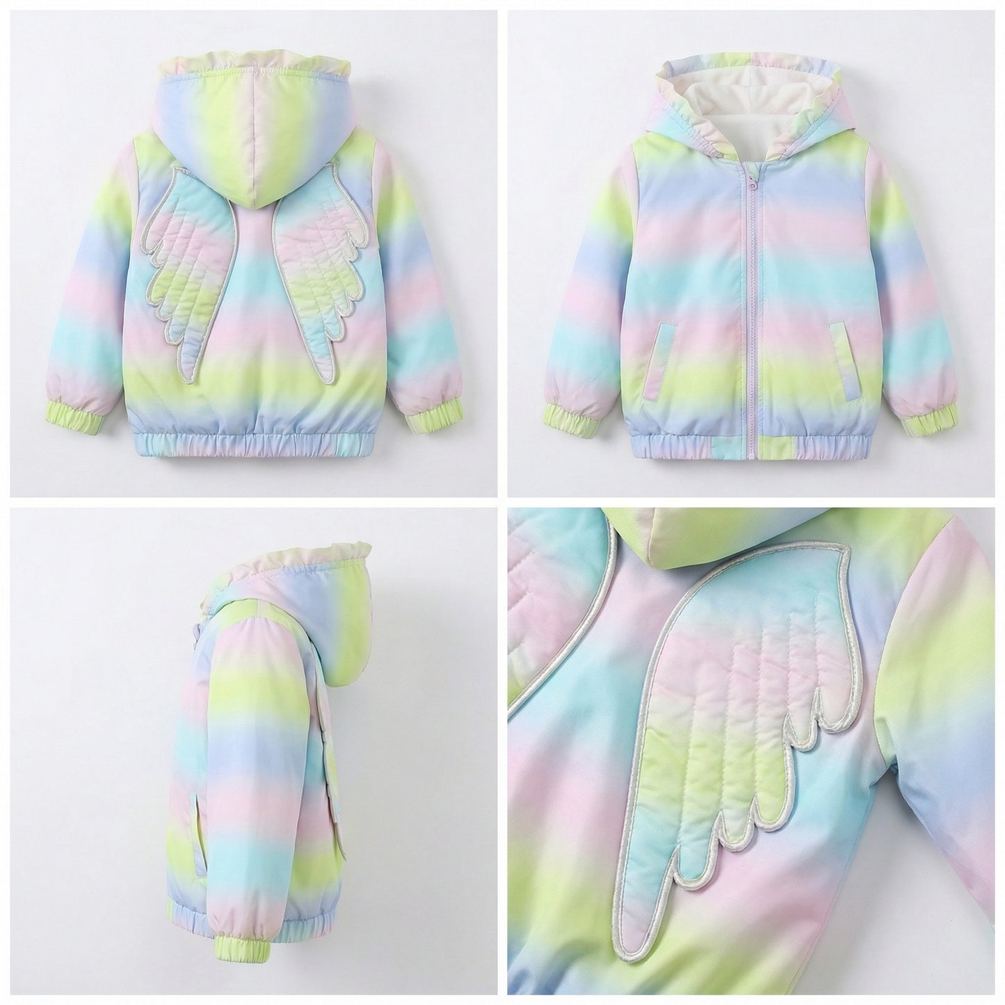 Corta-vento Infantil c/ Asas Capuz Forro e Resistente a água