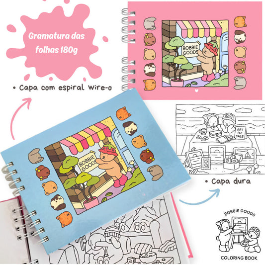 Livro de Colorir Bobbie Goods 50 Folhas 180gr Caderno de Desenho
