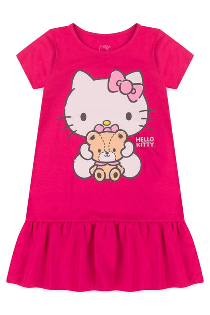 Vestido Feminino Infantil Pink - Hello Kitty - Tamanho do 1 ao 10