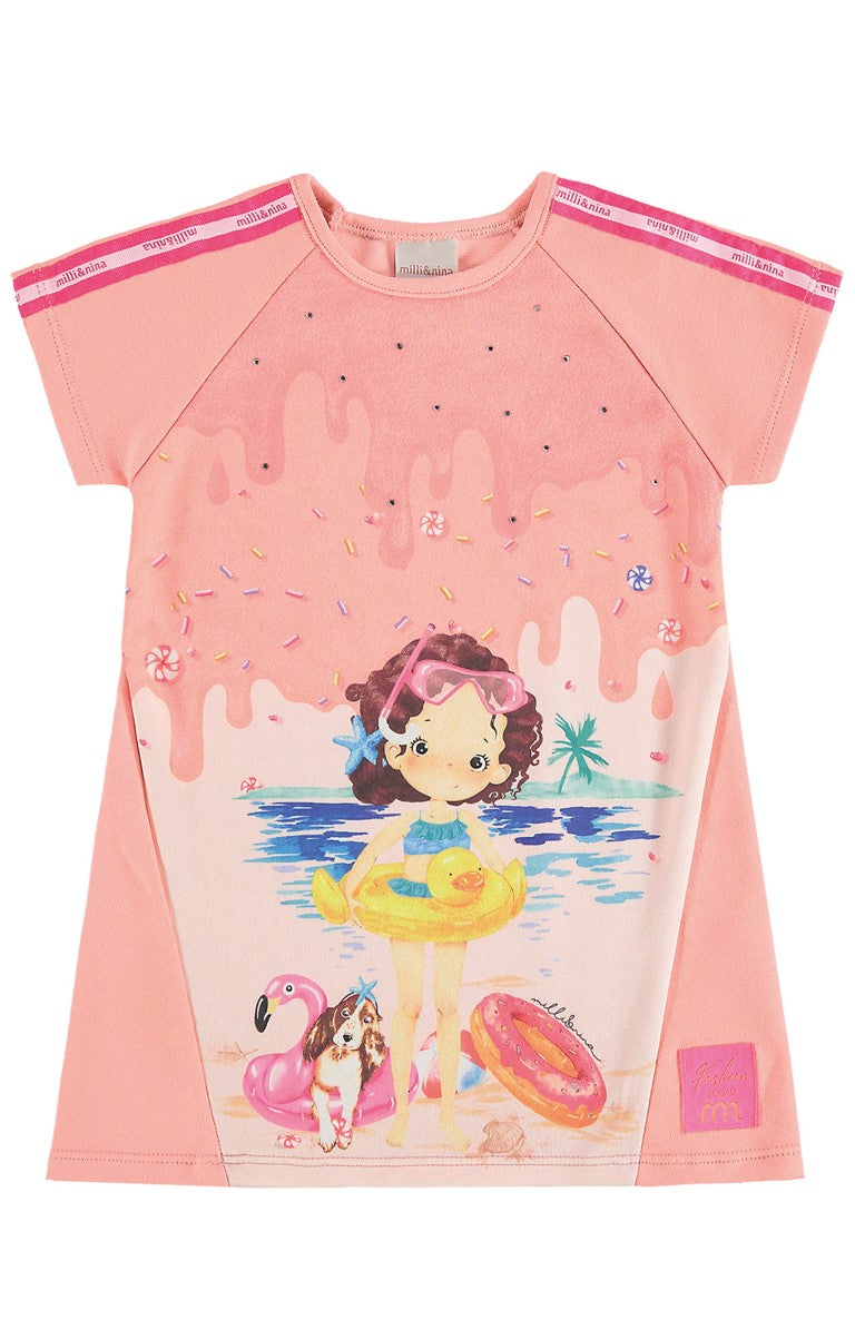 Vestido Verão Vibe Praia - Milli e Nina - tamanho 2
